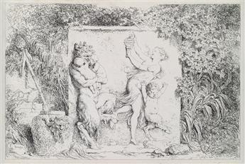 JEAN-HONORÉ FRAGONARD Quatre Bacchanales.